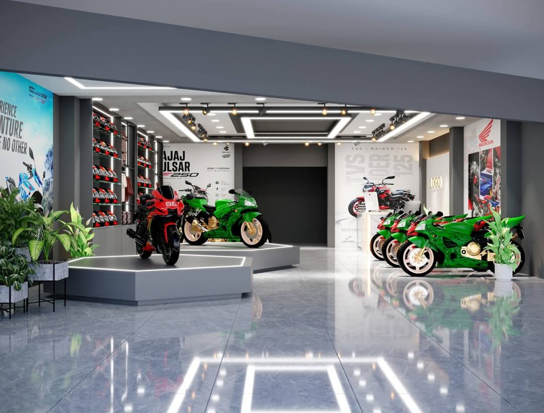 Motorbike Showroom – Entrance View